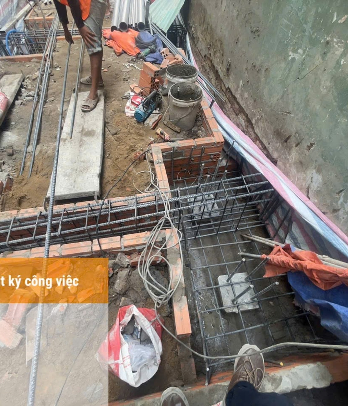 Tiến độ thi công nhà 1 trệt 3 lầu – chị Vân – Quận 1 39 du an nha chi van 3