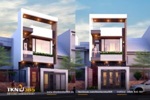 Thiết Kế Nhà 365 71 mau nha 1 tret 1 lau 4x10m 0