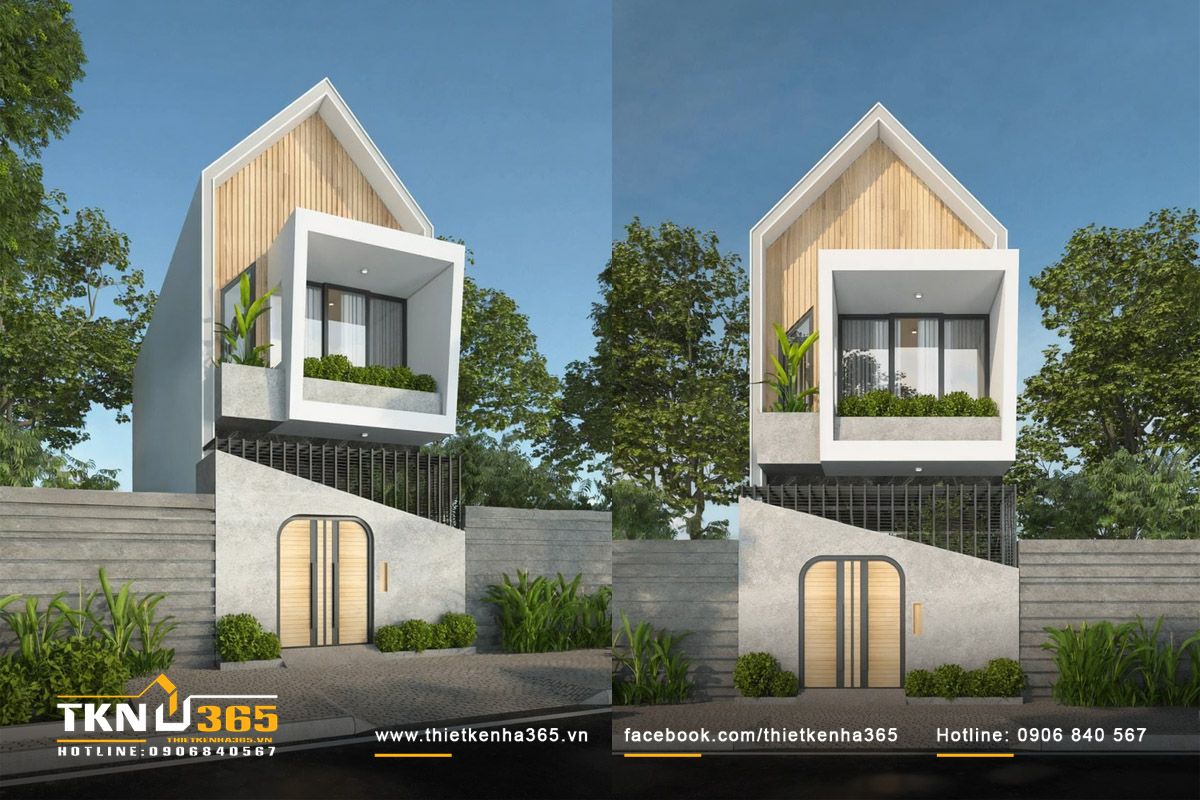Nhà phố 1 trệt 1 lầu 4x10m thường bố trí 2 phòng ngủ để đảm bảo không gian nghỉ ngơi rộng thoáng