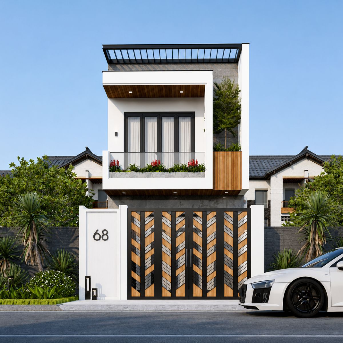 Nhà 40m2 2 tầng có thể cân nhắc thêm tầng lửng nếu phù hợp với nhu cầu sử dụng và quy định xây dựng tại địa phương (Ảnh: Sưu tầm)