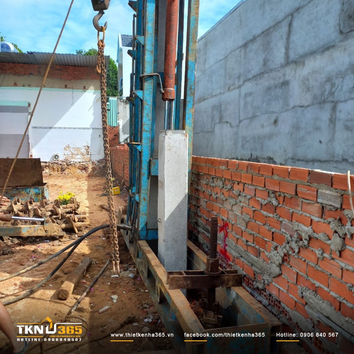 Chi phí gia cố nền đất hoặc ép cọc do nền đất yếu ảnh hưởng lớn đến chi phí xây nhà 1 trệt 1 lầu 6x12m