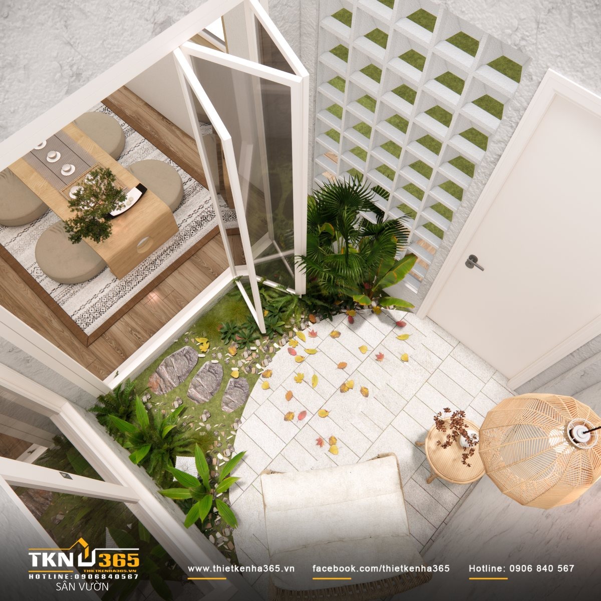 35+ Mẫu Nhà 1 Trệt 1 Lầu 7x12 Đẹp, Hiện Đại Kèm Bản Vẽ & Chi Phí 25 Mẫu nhà 1 trệt 1 lầu 7x12 đẹp thiết kế giếng trời để đưa ánh sáng và gió tự nhiên vào mọi ngóc ngách bên trong