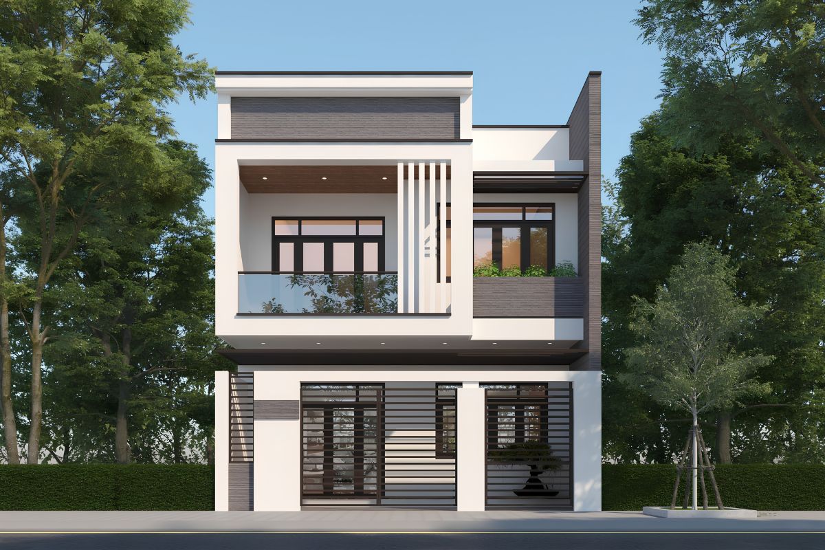 35+ Mẫu Nhà 1 Trệt 1 Lầu 7x12 Đẹp, Hiện Đại Kèm Bản Vẽ & Chi Phí 5 Thiết kế mặt tiền nhà 7x12 phù hợp với nhiều phong cách kiến trúc khác nhau (Ảnh: Sưu tầm)