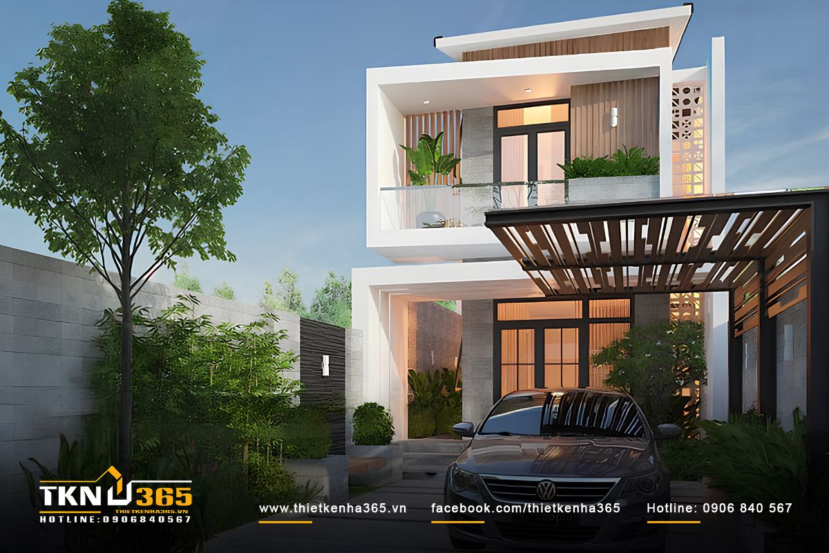 35+ Mẫu Nhà 1 Trệt 1 Lầu 7x15m Đẹp, Hiện Đại Và Tối Ưu Công Năng 10 Mẫu nhà đẹp diện tích 7x15m 2 tầng với 3 phòng ngủ rộng thoáng