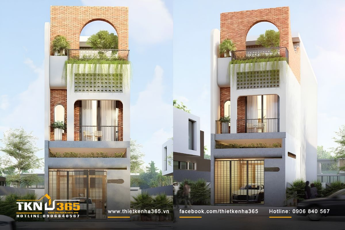 35+ Mẫu Nhà 1 Trệt 1 Lầu 7x15m Đẹp, Hiện Đại Và Tối Ưu Công Năng 11 Mẫu nhà 7x15m 2 tầng đặt phòng thờ riêng ở tầng lầu yên tĩnh
