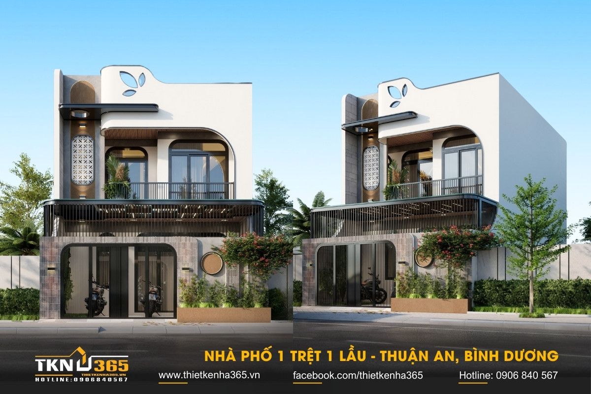 35+ Mẫu Nhà 1 Trệt 1 Lầu 7x15m Đẹp, Hiện Đại Và Tối Ưu Công Năng 4 Mẫu nhà 1 trệt 1 lầu 7x15m có thể thiết kế 3 - 5 phòng ngủ, đáp ứng nhu cầu sử dụng của gia đình nhiều thế hệ