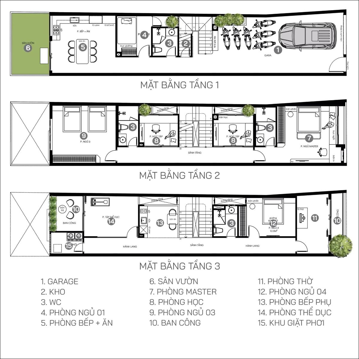45+ Mẫu Thiết Kế Nhà 5x25 Đẹp, Hiện Đại Và Tối Ưu Công Năng Nhất 16 Nhà 5x25m đảm bảo không gian sống thoáng sáng, ngập tràn nắng gió tự nhiên cho trẻ nhỏ vui chơi và học tập (Ảnh: Sưu tầm)