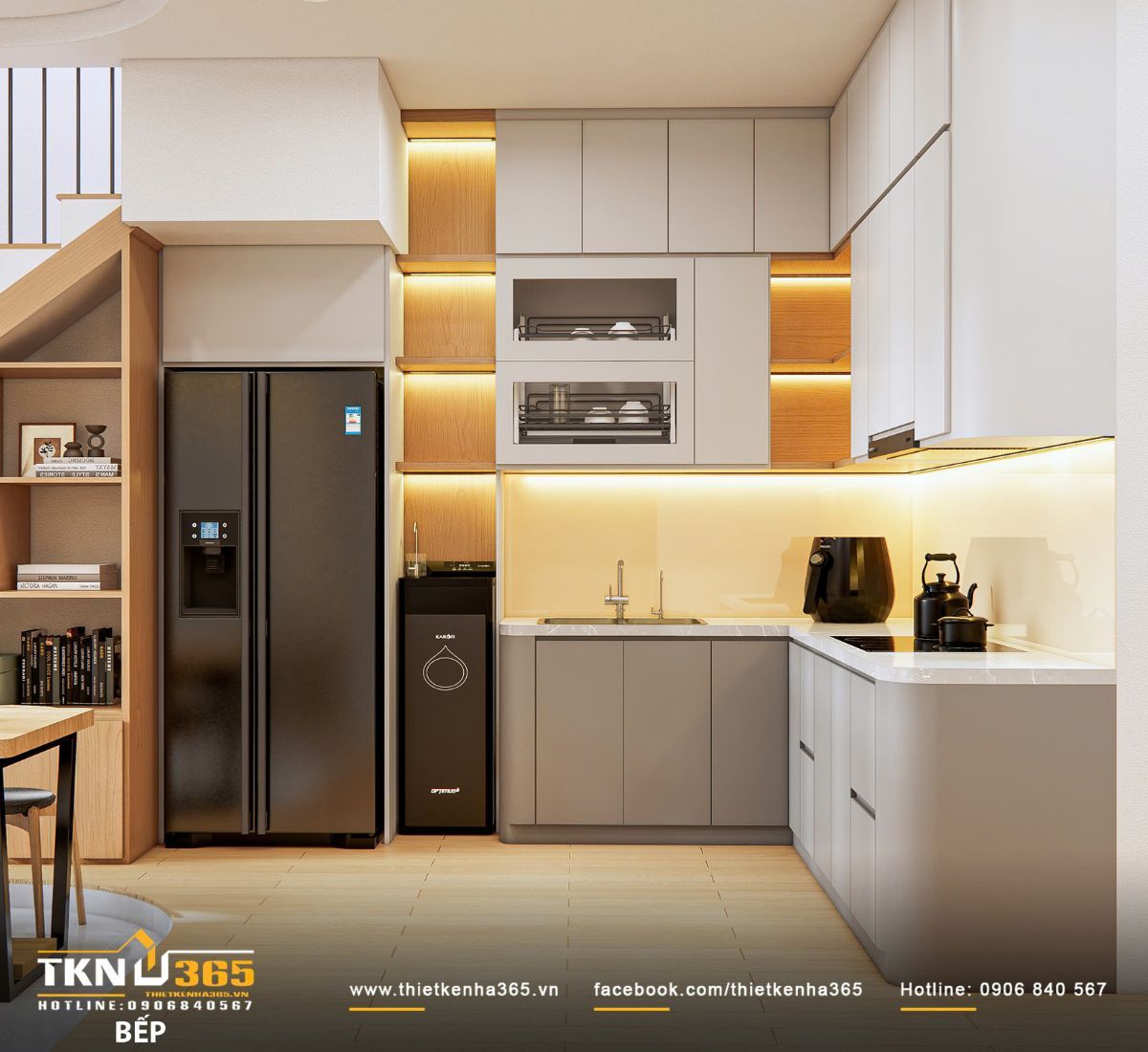 30+ Mẫu Thiết Kế Nhà 5x9m Đẹp, Hiện Đại Và Tối Ưu Diện Tích Nhỏ 21 Mẫu thiết kế nhà 5x9m đẹp với không gian nội thất tối giản, tích hợp nhiều công năng để tối ưu diện tích