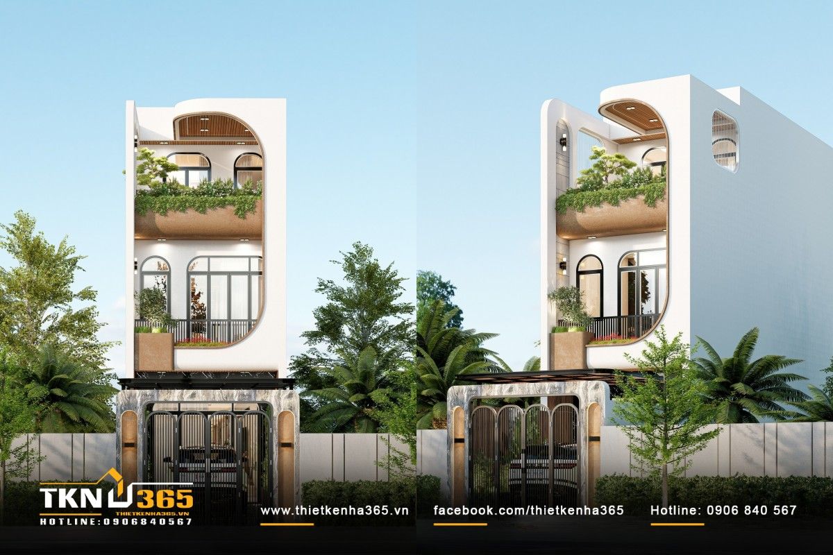 30+ Mẫu Thiết Kế Nhà 5x9m Đẹp, Hiện Đại Và Tối Ưu Diện Tích Nhỏ 9 Mẫu nhà phố 5x9 hiện đại với 3 phòng ngủ
