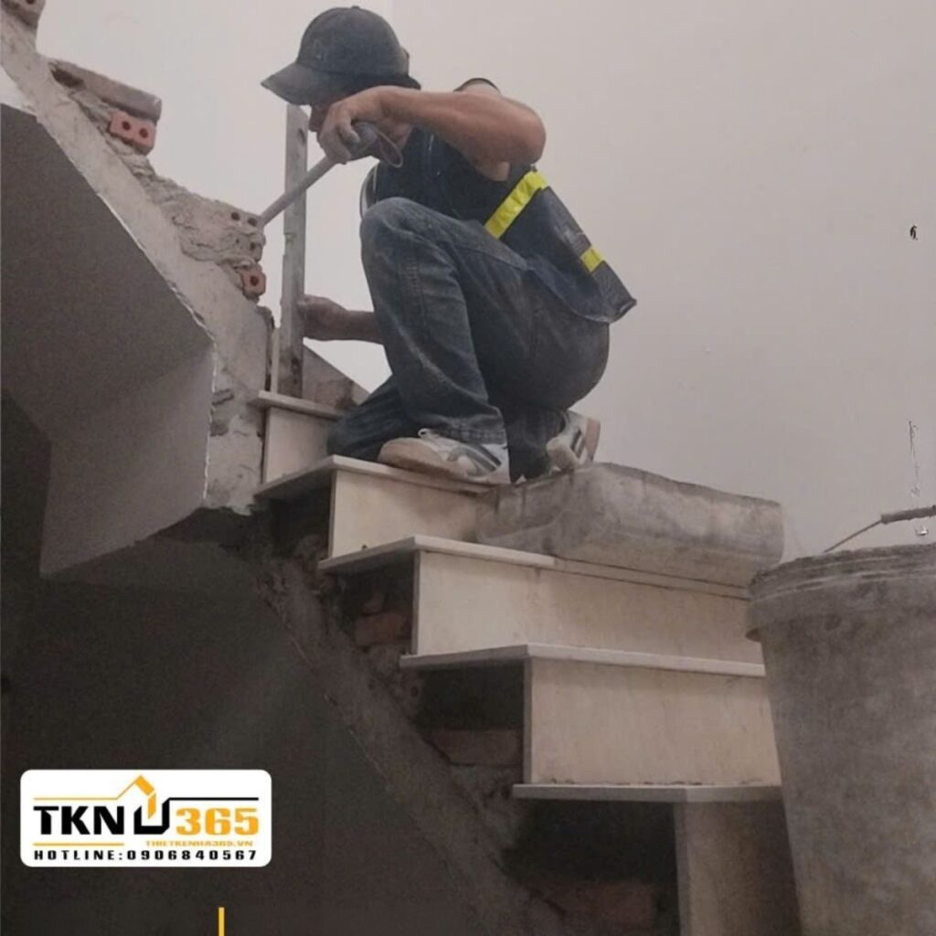 Tiến độ thi công nhà 1 trệt 3 lầu – chị Vân – Quận 1 84 nha pho 1 tret 2 lau cua chi van 14 2