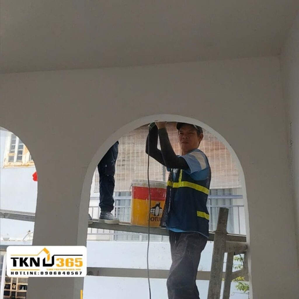 Tiến độ thi công nhà 1 trệt 3 lầu – chị Vân – Quận 1 79 nha pho 1 tret 2 lau cua chi van 2 3