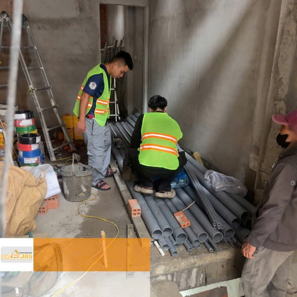 Tiến độ thi công nhà 1 trệt 3 lầu – chị Vân – Quận 1 64 nha pho 1 tret 2 lau cua chi van 3 2