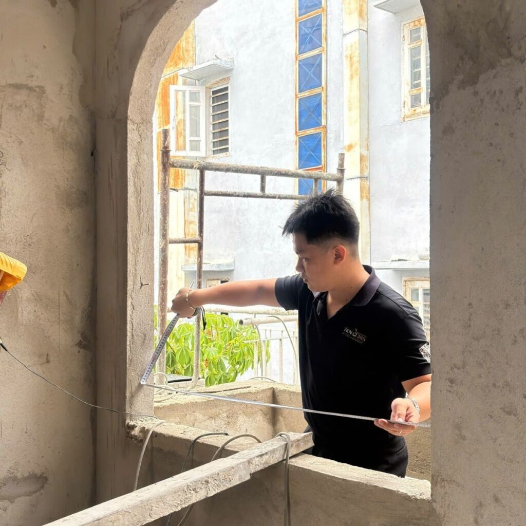 Tiến độ thi công nhà 1 trệt 3 lầu – chị Vân – Quận 1 77 nha pho 1 tret 2 lau cua chi van 4 3