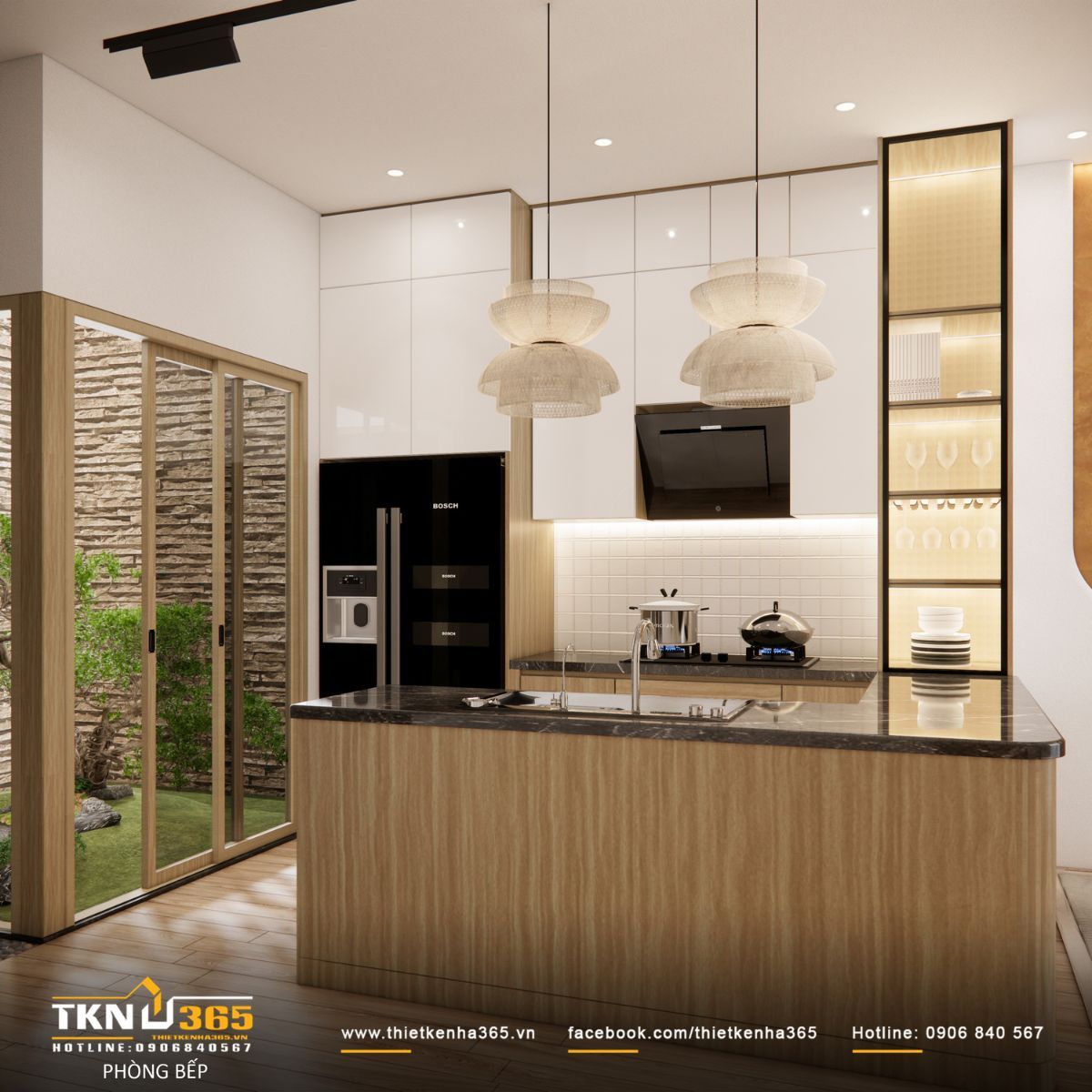 Thiết Kế Nhà 4x16m Đẹp, Hiện Đại Và Tối Ưu Công Năng 14 Thiết kế nhà 4x16m đẹp tối ưu diện tích sử dụng với tủ âm tường