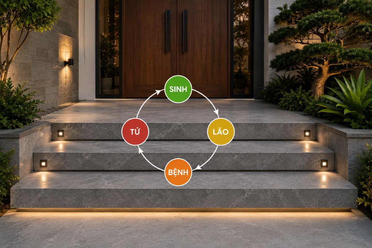 Cách Tính Bậc Tam Cấp Chính Xác Chuẩn Phong Thủy Và Đúng Kỹ Thuật 6 Cách tính bậc tam cấp chính xác chuẩn phong thủy theo quy luật Sinh - Lão - Bệnh - Tử được nhiều gia chủ áp dụng (Ảnh: Sưu tầm)