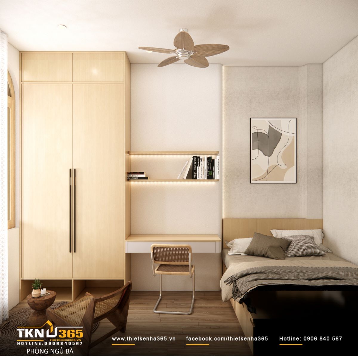 30+ Mẫu Nhà 1 Trệt 1 Lầu 4x13 Đẹp, Hiện Đại Và Tối Ưu Công Năng 14 Gia đình có người lớn tuổi nên lựa chọn mẫu nhà 1 trệt 1 lầu 4x13 đẹp có phòng ngủ ở tầng trệt