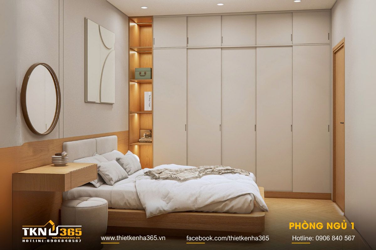 30+ Mẫu Nhà 1 Trệt 1 Lầu 4x13 Đẹp, Hiện Đại Và Tối Ưu Công Năng 3 Mẫu nhà 1 trệt 1 lầu 4x13 đẹp đặt phòng ngủ ở tầng trệt phù hợp với người lớn tuổi