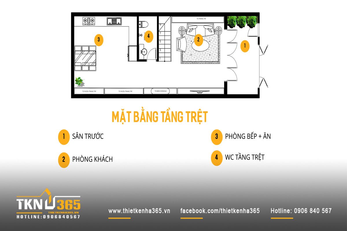 35+ Mẫu Nhà 1 Trệt 2 Lầu 5x14m Đẹp, Hiện Đại Và Tối Ưu Công Năng 14 Bố trí công năng mẫu nhà 1 trệt 2 lầu 5x14m đẹp nên cân nhắc dựa theo nhu cầu sử dụng thực tế
