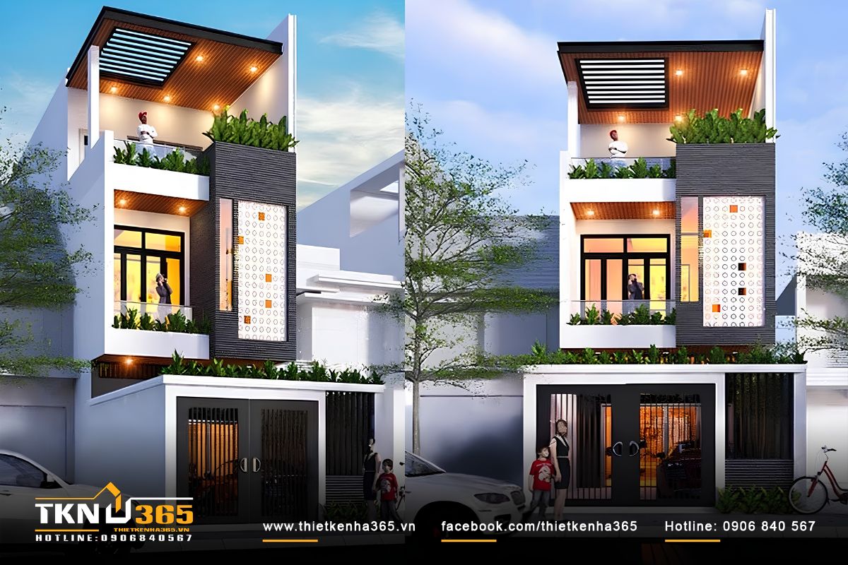 35+ Mẫu Nhà 1 Trệt 2 Lầu 5x14m Đẹp, Hiện Đại Và Tối Ưu Công Năng 16 Nếu gia chủ đang có kế hoạch mua ô tô trong vài năm tới, nên tính toán thiết kế gara ô tô trong mẫu nhà 1 trệt 2 lầu 5x14m đẹp ngay từ đầu