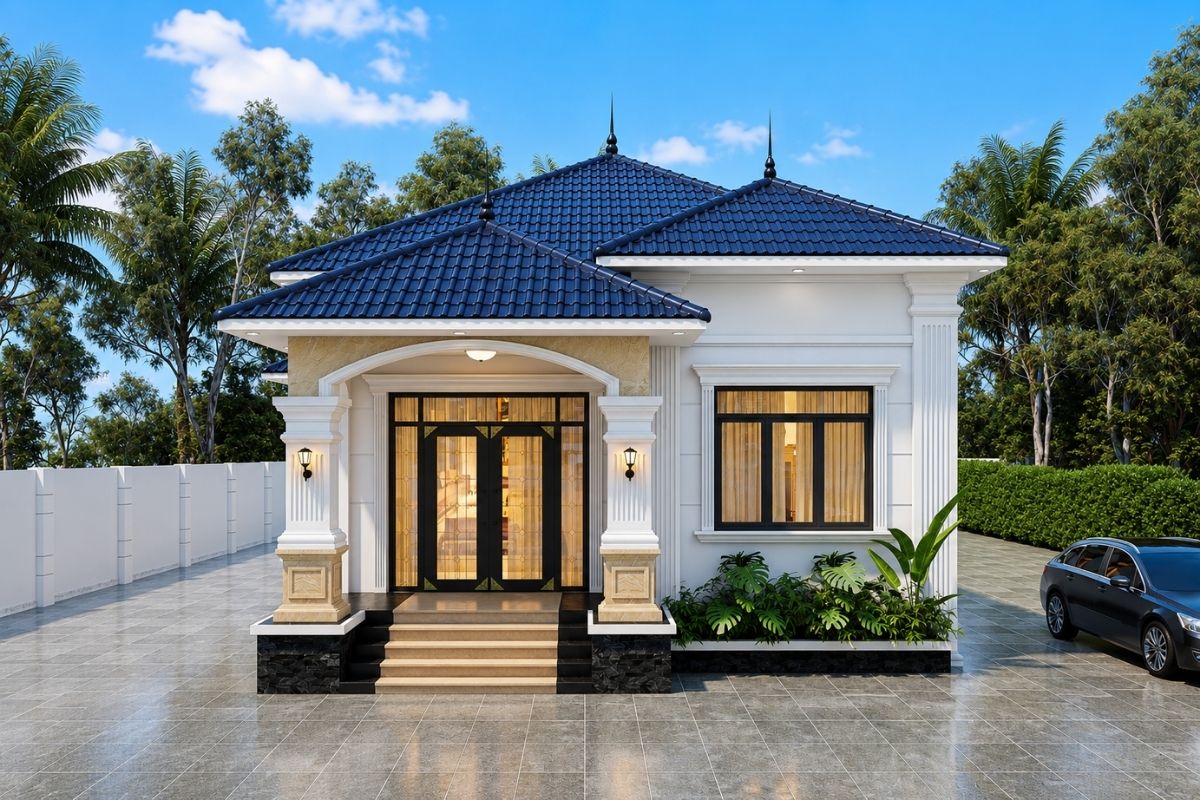 Mẫu Nhà Tân Cổ Điển 1 Tầng Đẹp, Sang Trọng Và Hài Hòa Sân Vườn 18 Để tính chi phí xây nhà tân cổ điển 1 tầng, gia chủ cần dựa vào nhiều yếu tố khác nhau (Ảnh: Sưu tầm)