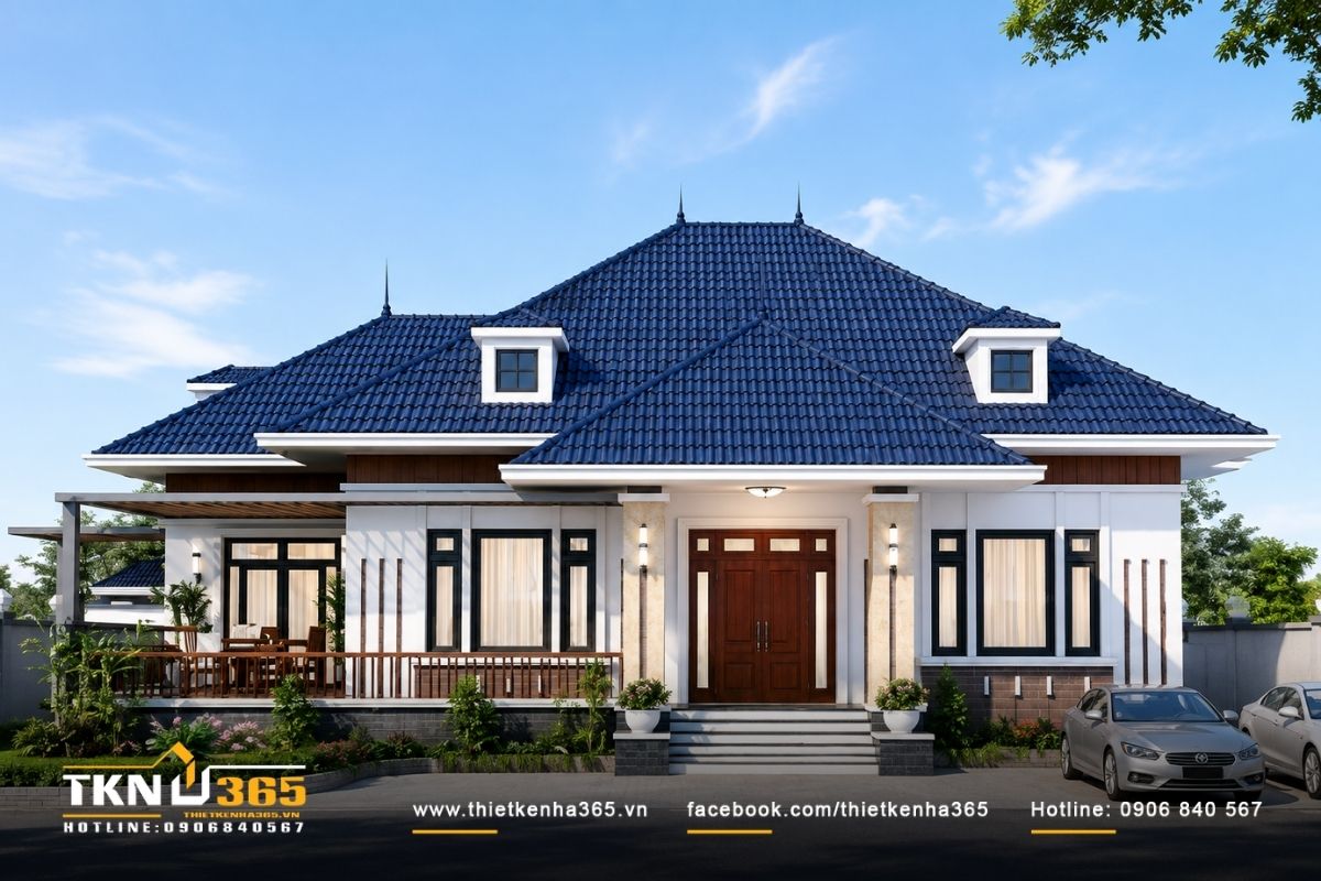 Mẫu Nhà Tân Cổ Điển 1 Tầng Đẹp, Sang Trọng Và Hài Hòa Sân Vườn 3 Mẫu biệt thự tân cổ điển 1 tầng gây ấn tượng với mặt tiền rộng, sảnh lớn và bố cục cân đối mang đến vẻ sang trọng, bề thế