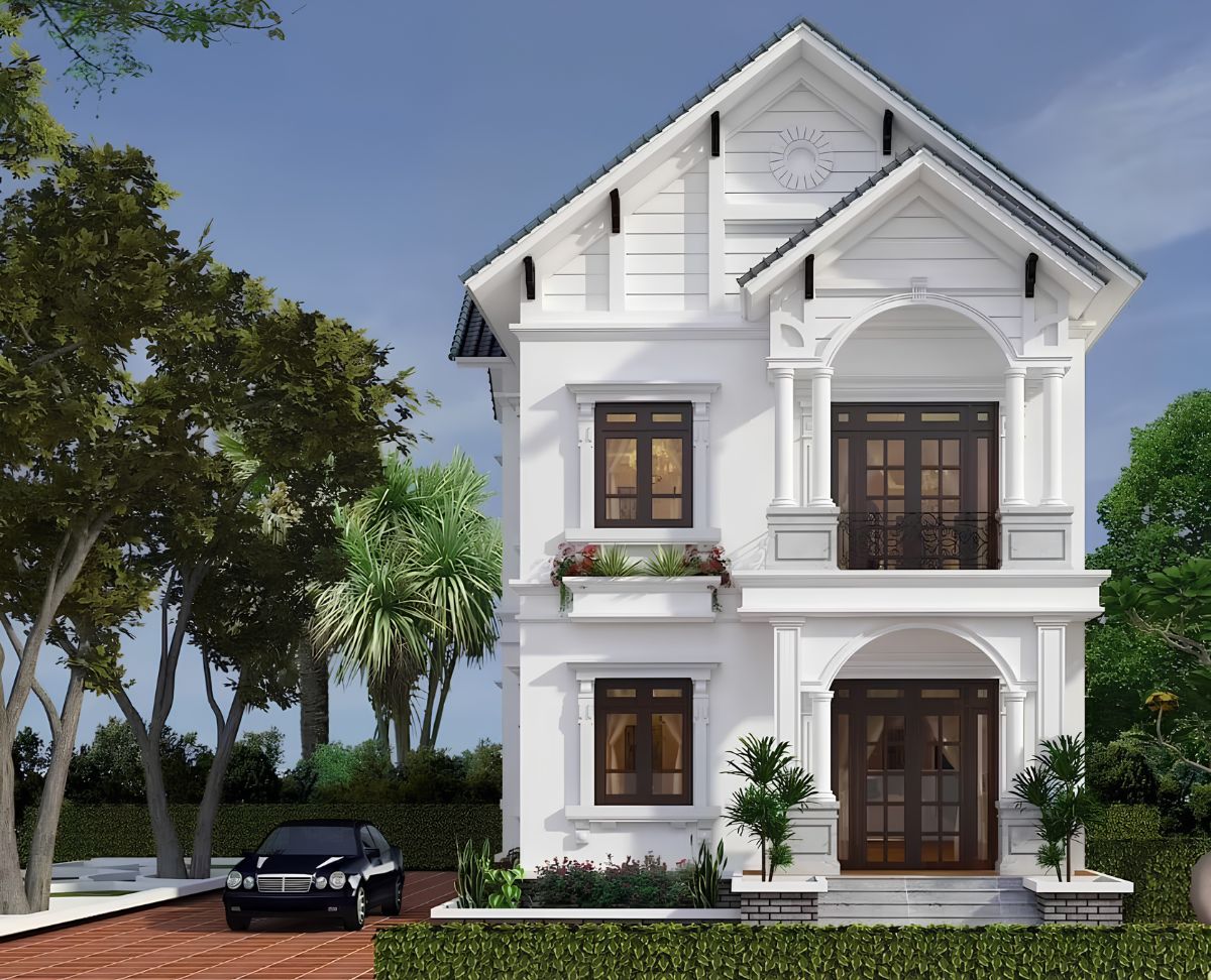 Mẫu thiết kế nhà mái Thái gồm 3 phòng ngủ là quy mô được lựa chọn phổ biến (Ảnh: Sưu tầm)