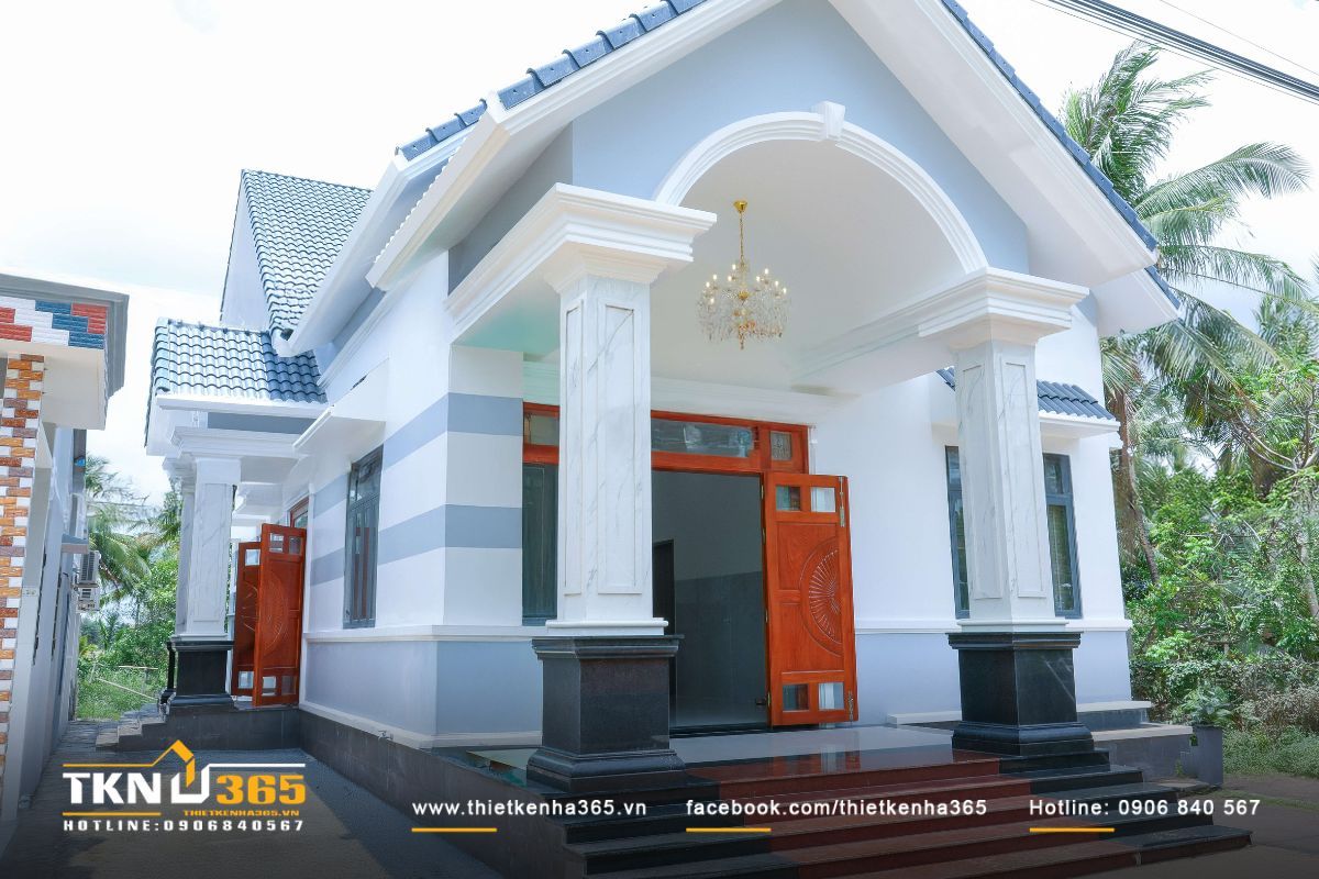 Nhà mái Thái BT House ở Bến Tre do Thiết Kế Nhà 365 thiết kế và thi công