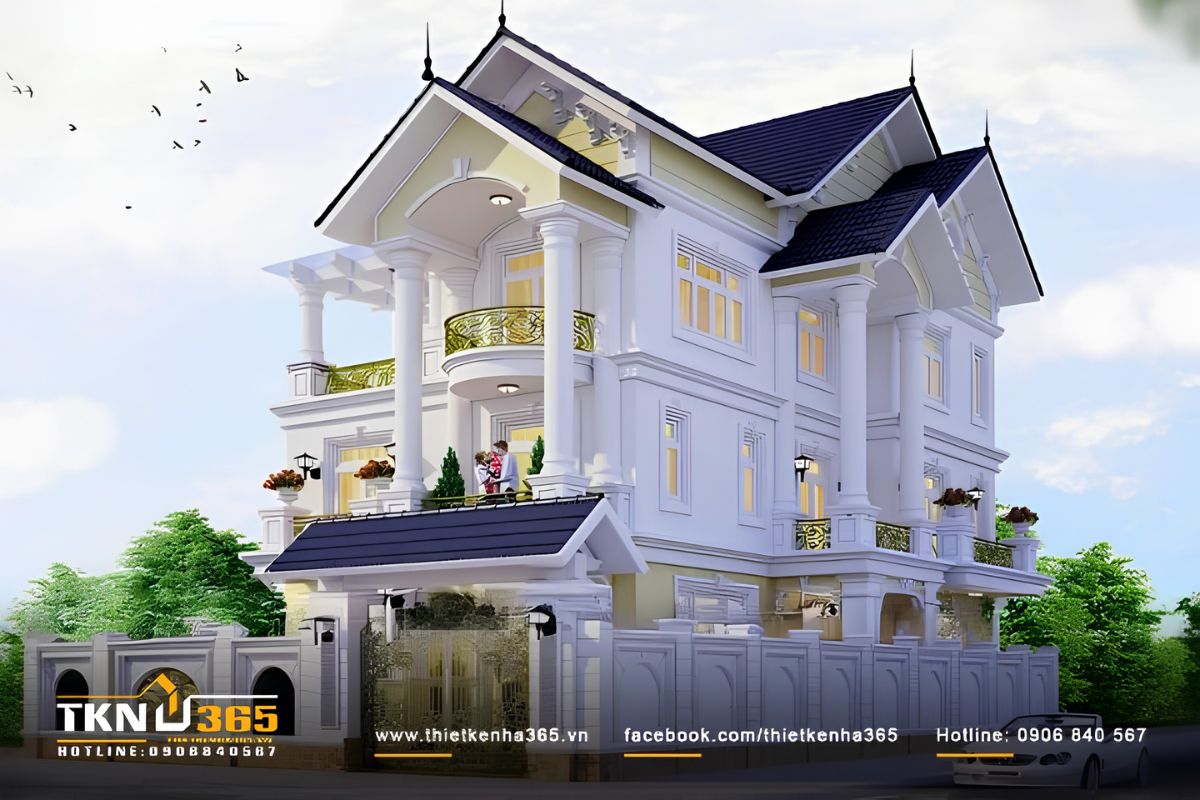 Mẫu nhà mái Thái có sân vườn rộng thoáng, tăng khả năng kết nối với thiên nhiên