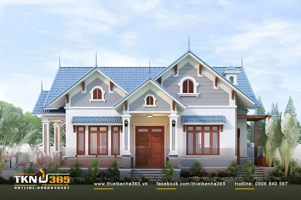10+ Mẫu Thiết Kế Nhà Sân Vườn Đẹp, Hiện Đại Và Đáng Xây Nhất 9 Mẫu nhà sân vườn nông thôn nổi bật với hệ mái Thái tạo hình khối rõ ràng