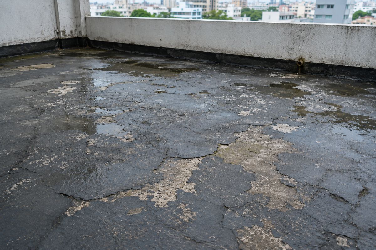 Tuổi thọ lớp chống thấm phụ thuộc vật liệu, kỹ thuật thi công và điều kiện sử dụng thực tế của sân thượng (Ảnh: Sưu tầm)