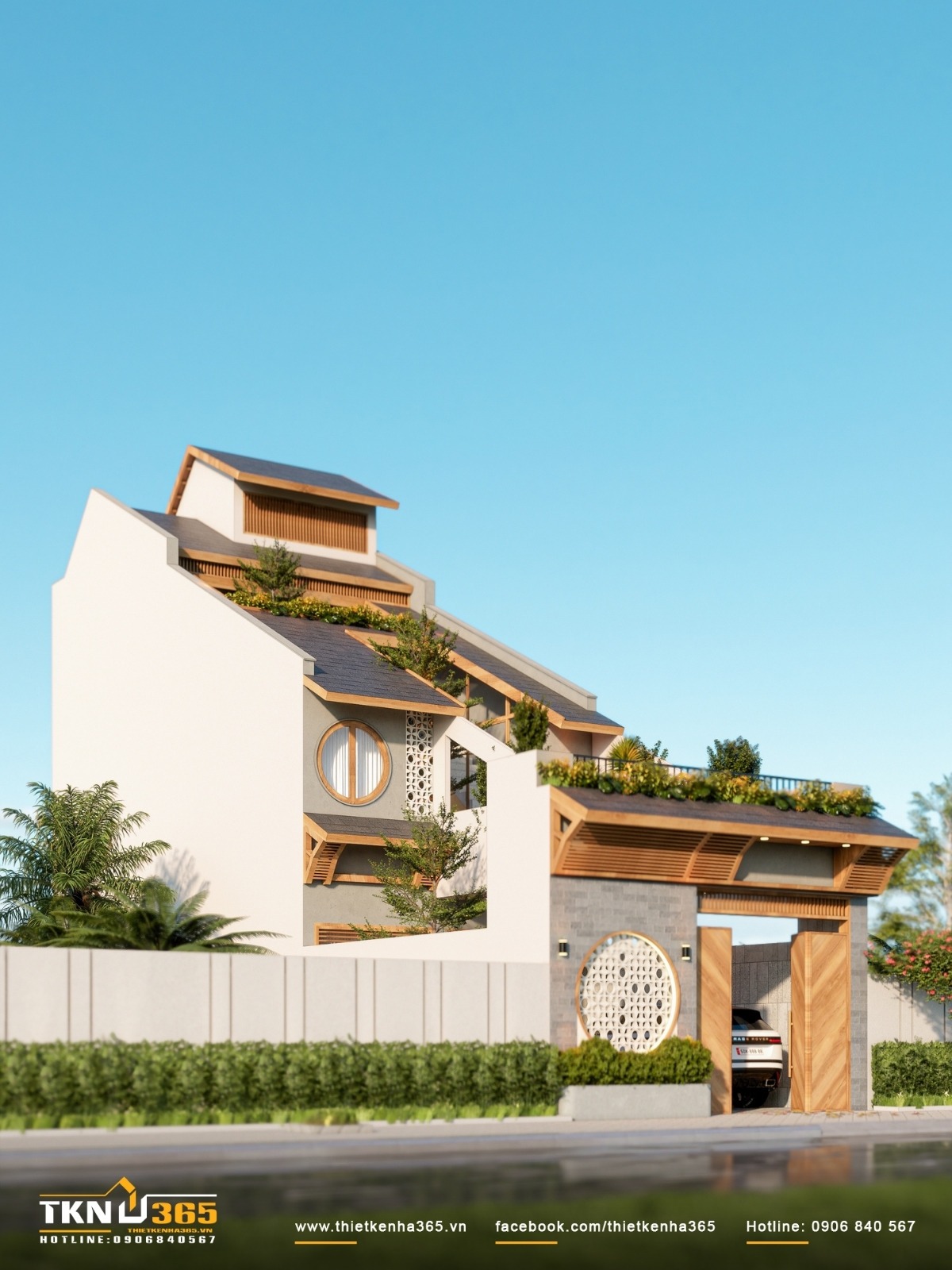 Giải Pháp Lấy Sáng Và Thông Gió Tự Nhiên Hiệu Quả Cho Nhà Ở 9 Gạch bông gió là giải pháp vừa lấy sáng, vừa thông khí và vẫn duy trì sự riêng tư cho mặt tiền nhà phố