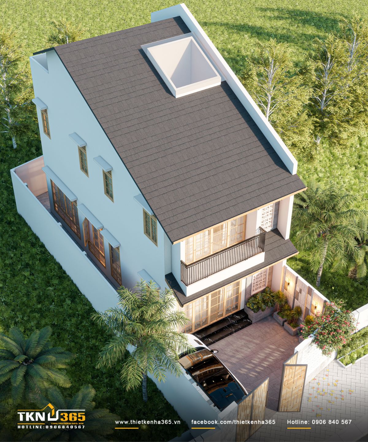 50+ Mẫu Nhà 6x16m Đẹp, Hiện Đại Và Tối Ưu Công Năng 16 Nhà 6x16 nên cân nhắc giếng trời hoặc thông tầng để bổ sung ánh sáng và thông gió cho khu vực lõi nhà