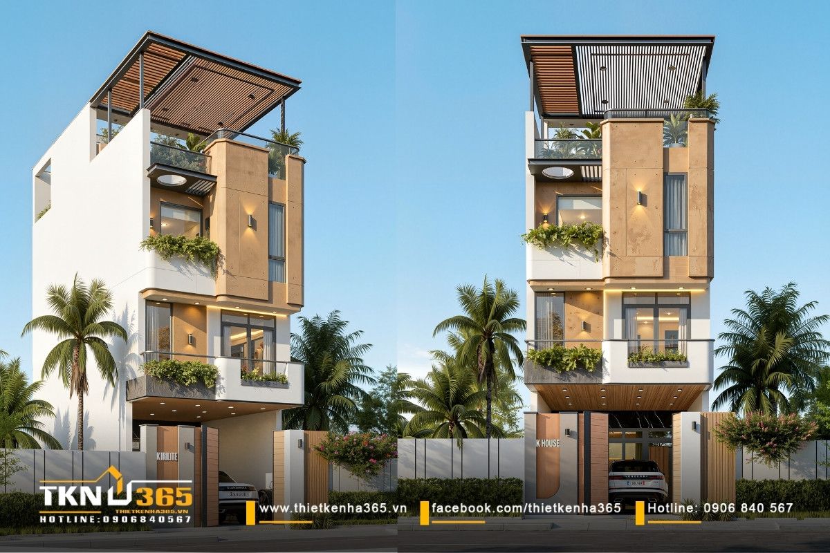 50+ Mẫu Nhà 6x16m Đẹp, Hiện Đại Và Tối Ưu Công Năng 5 Mẫu nhà 6x16 3 tầng mang lại diện tích sử dụng lớn, dễ bố trí nhiều phòng ngủ, sân thượng hoặc không gian kinh doanh