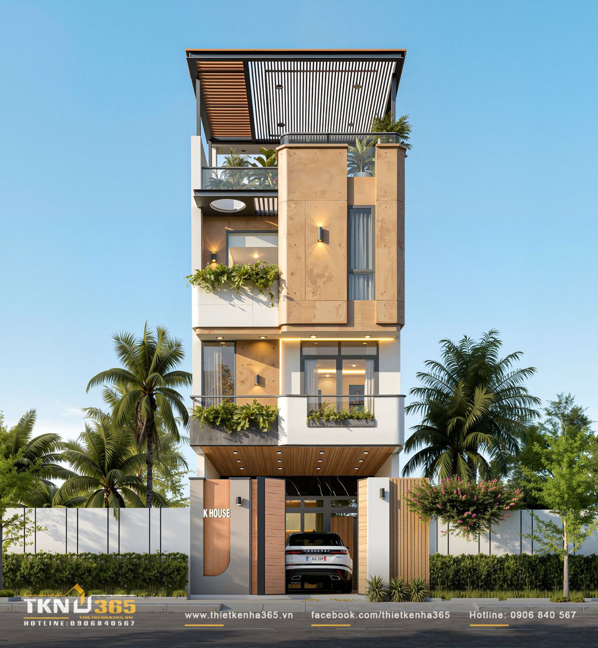 50+ Mẫu Thiết Kế Nhà 7x12 Đẹp, Hiện Đại Và Tối Ưu Công Năng 10 Nhà 7x12 4 phòng ngủ phù hợp gia đình nhiều thế hệ, đặc biệt khi được tổ chức theo quy mô 2 - 3 tầng