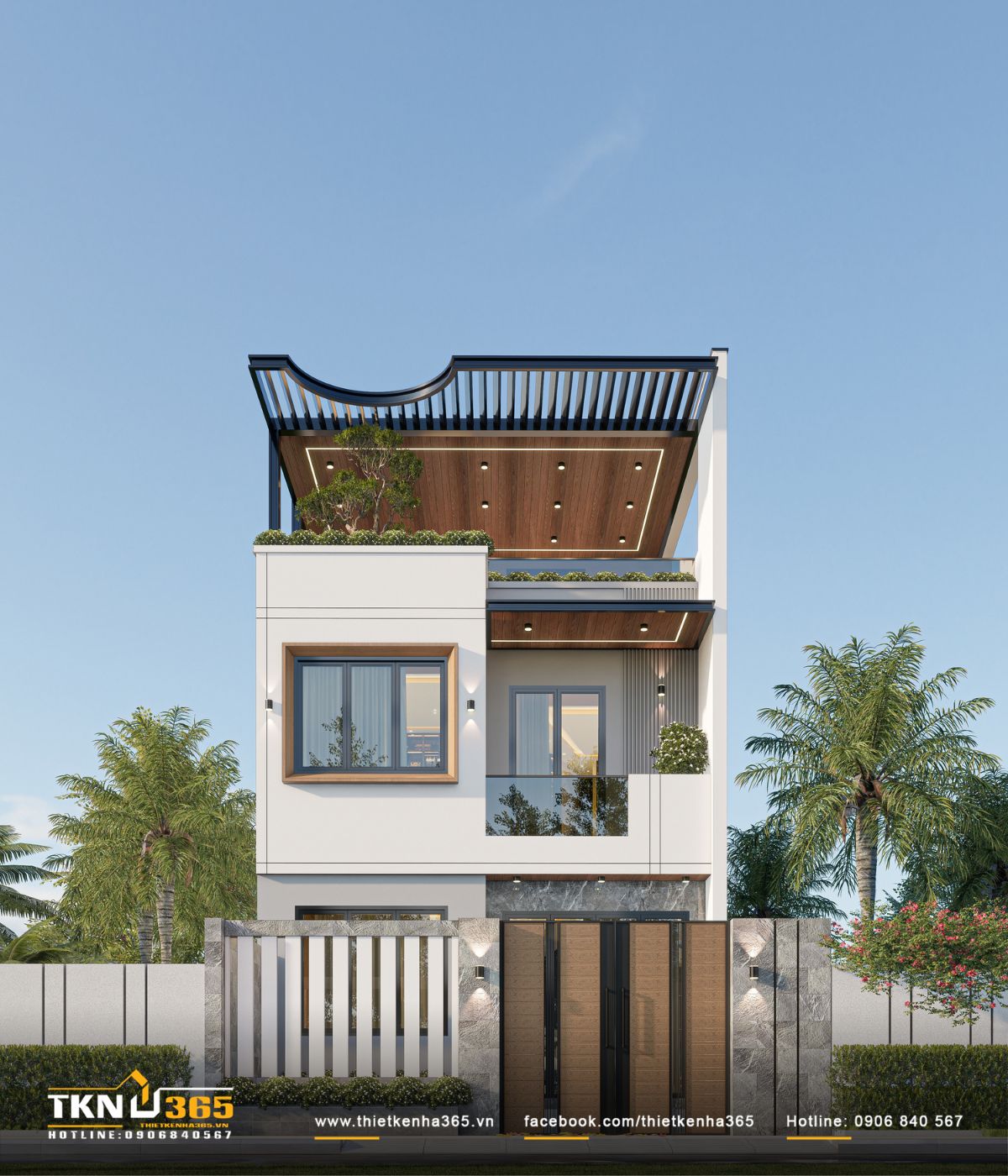 50+ Mẫu Thiết Kế Nhà 7x12 Đẹp, Hiện Đại Và Tối Ưu Công Năng 19 Mẫu nhà 7x12 3 tầng có tổng diện tích xây dựng lớn hơn, kéo theo chi phí kết cấu, hoàn thiện và hệ thống kỹ thuật tăng tương ứng