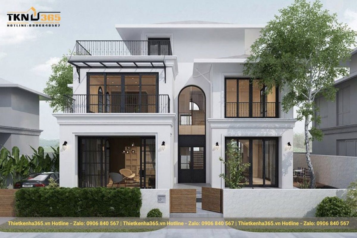 Mẫu thiết kế nhà đẹp 100m2 kết cấu 2 tầng hot nhất hiện nay