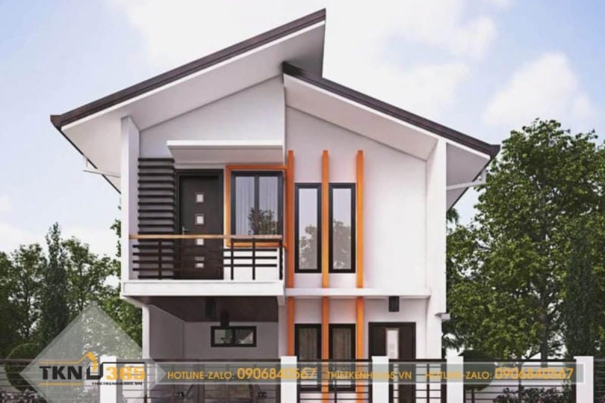 thiết kế nhà 2 tầng 20m2