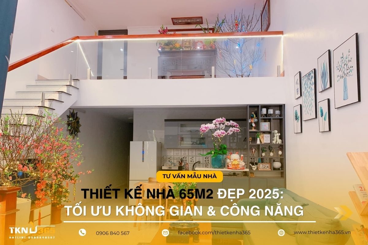 Thiết kế nhà 65m2 đẹp 2025