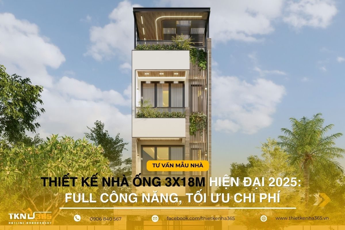 Thiết kế nhà ống 3x18m