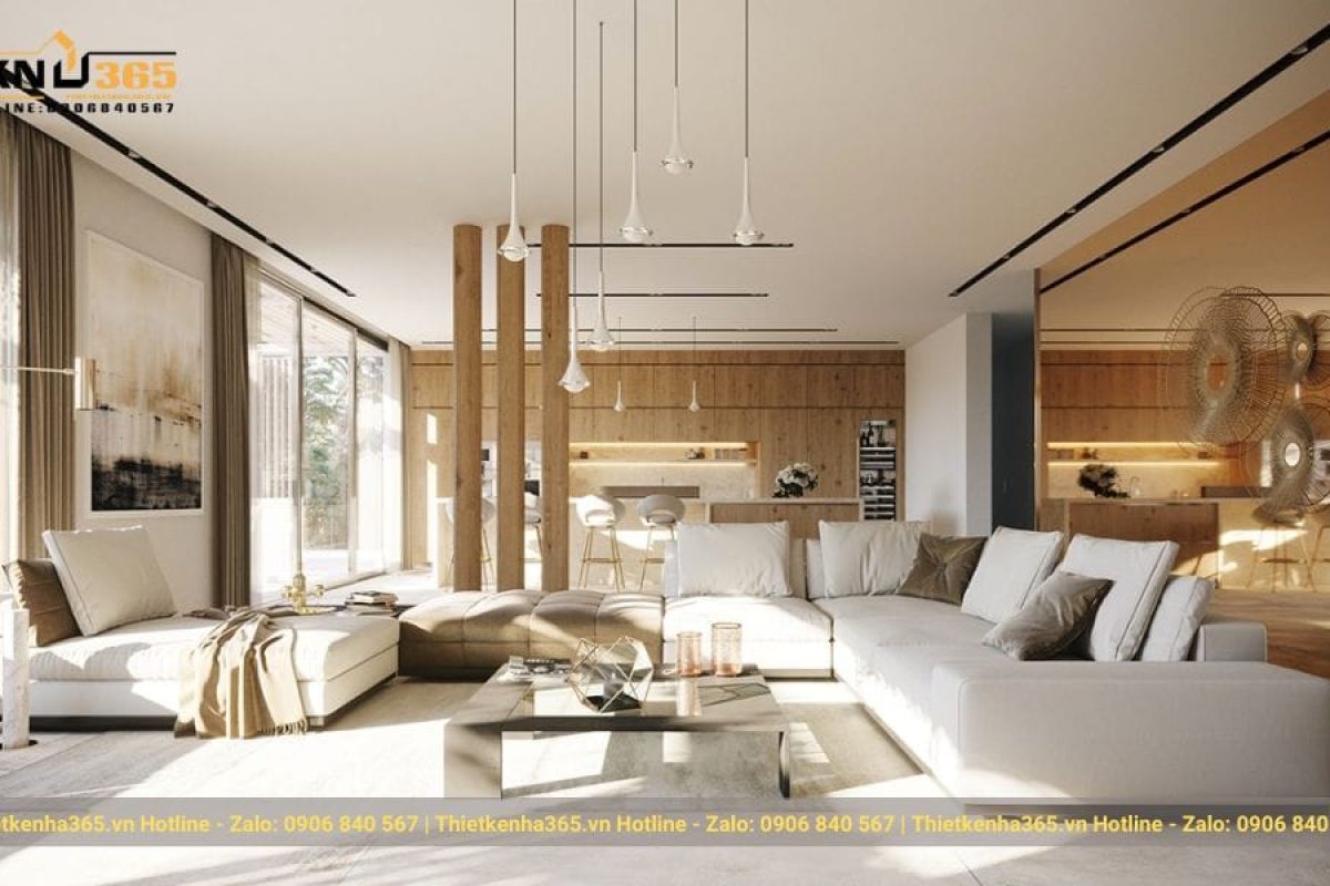 Đèn chùm đơn giản tạo sự tinh tế và sang trọng cho cả căn phòng