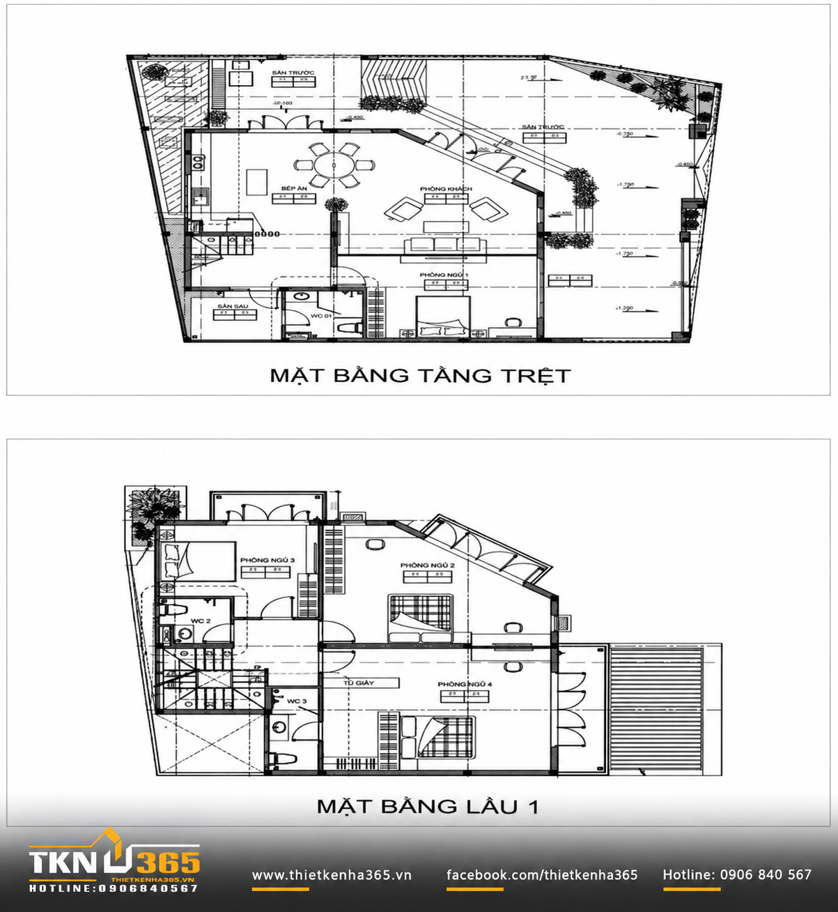 Mặt bằng công năng biệt thự Pháp cổ điển