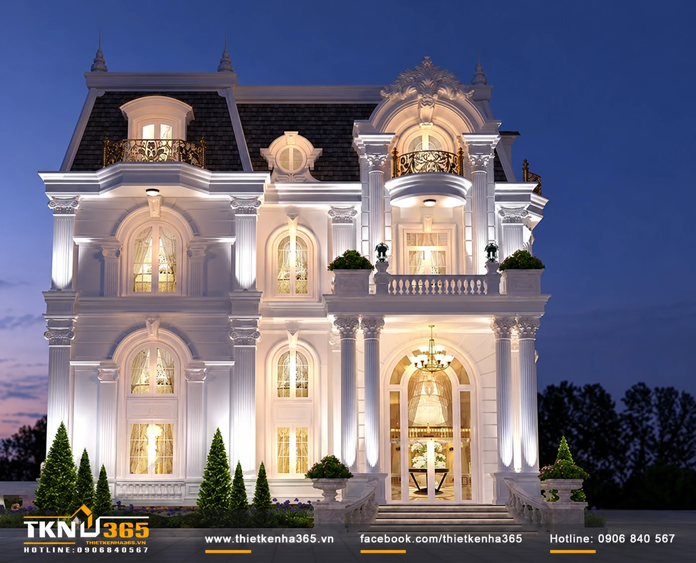 Biệt thự Pháp phong cách cổ điển