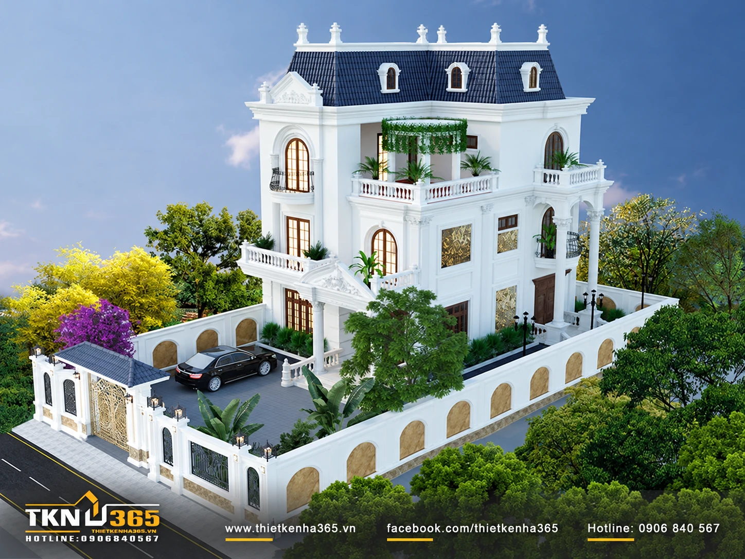 Biệt thự nhà vườn kiểu Pháp