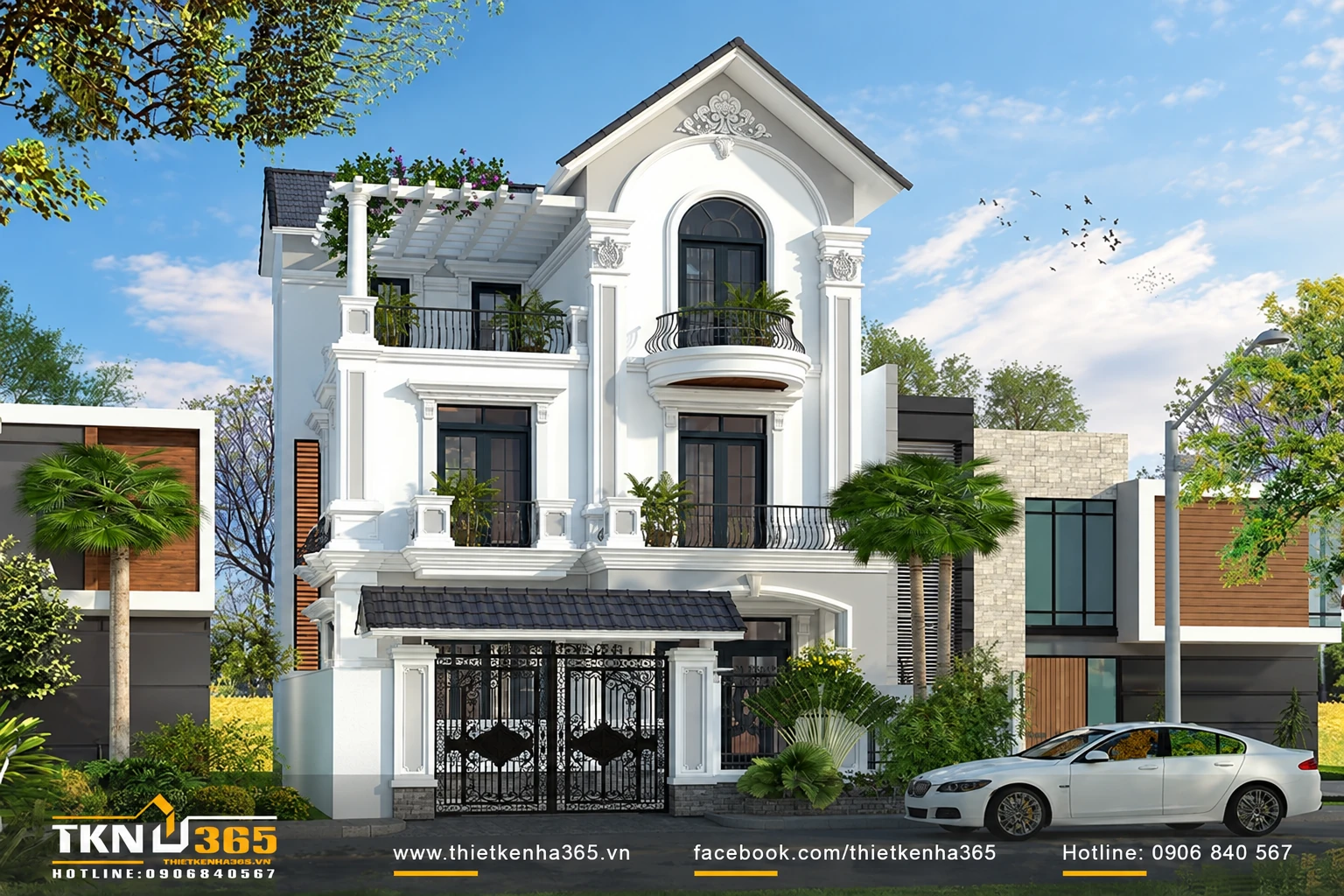 Biệt thự Pháp thiết kế cách tân