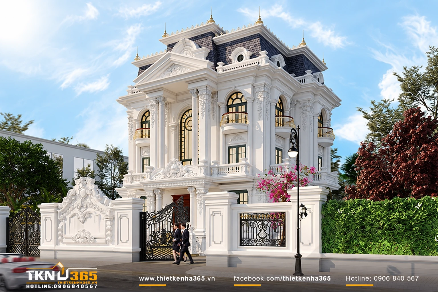 Cổng và hàng rào có ý nghĩa phong thủy đặc biệt đối với biệt thự Pháp