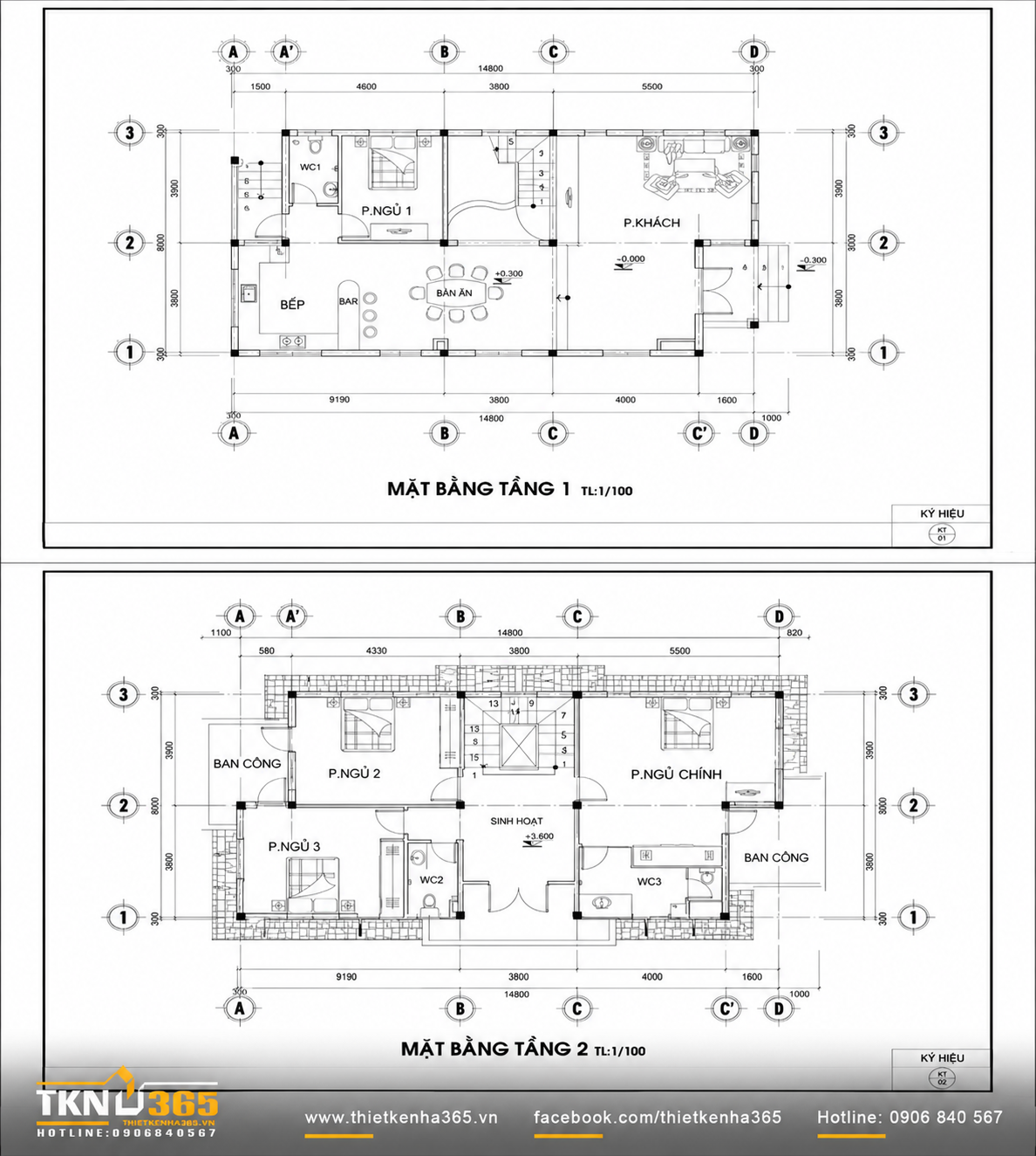 Bản vẽ thiết kế biệt thự Pháp 2 mặt tiền thoáng 2 tầng tân cổ điển