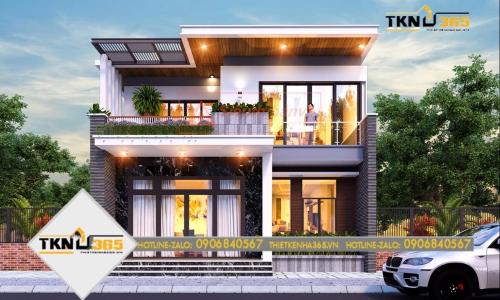 thiết kế nhà 2 tầng 100m2